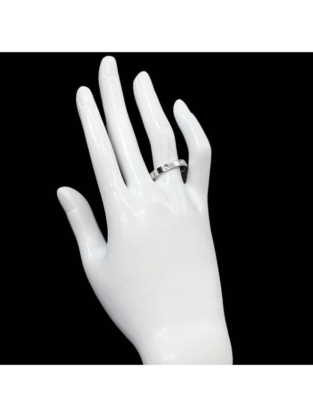 ★SOLD★ Louis Vuitton Alliance Empreinte 63 Ring Pt Platinum Certificate - Picture 8 of 9